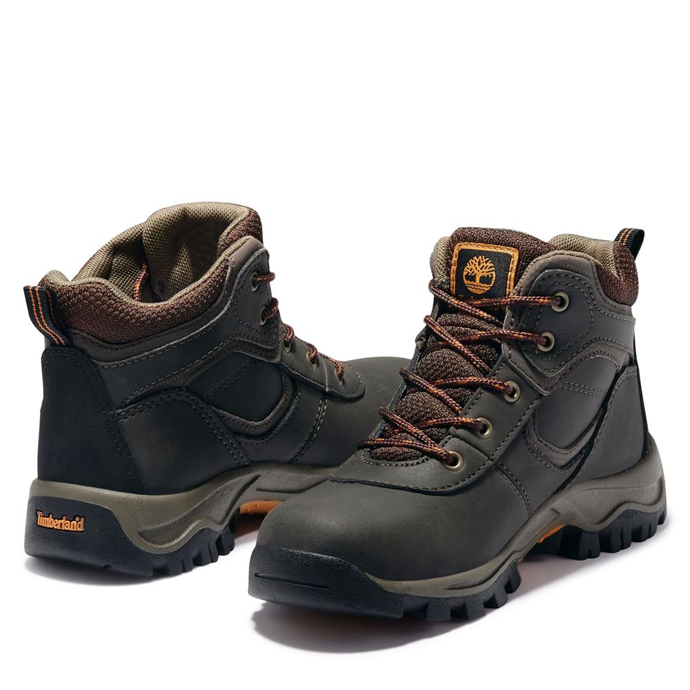 Botas de Caminhada Crianças - Timberland Youth Mt. Maddsen Impermeavel - NKIWH5674 - Marrom Escuro